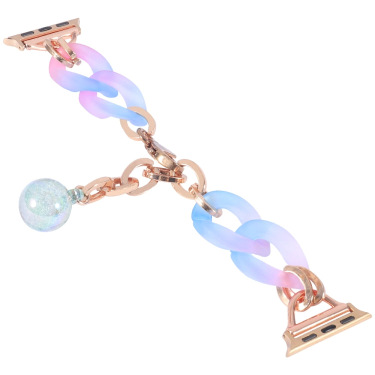 For Apple Watch SE 2023 44mm Gradient Resin Chain Watch Band(Blue) - free shipping - PMC TechLife - Order now!