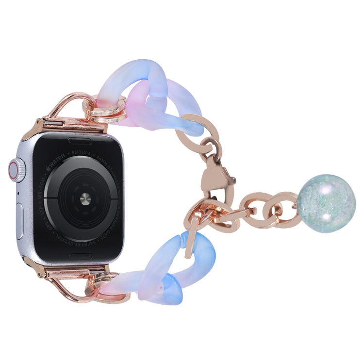 For Apple Watch SE 2023 44mm Gradient Resin Chain Watch Band(Blue) - free shipping - PMC TechLife - Order now!