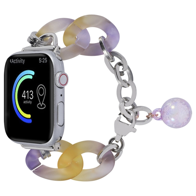 For Apple Watch SE 40mm Gradient Resin Chain Watch Band(Purple) - free shipping - PMC TechLife - Order now!