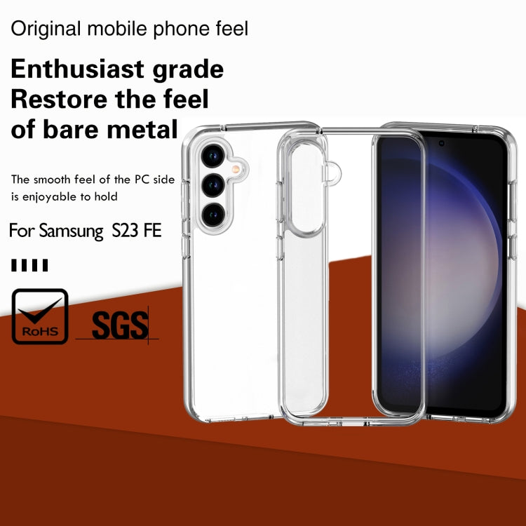 For Samsung Galaxy S23 FE 5G Terminator Style Glitter Powder Shockproof Phone Case(Transparent) - Galaxy S23 FE 5G Cases by PMC TechLife | Online Shopping South Africa | PMC TechLife