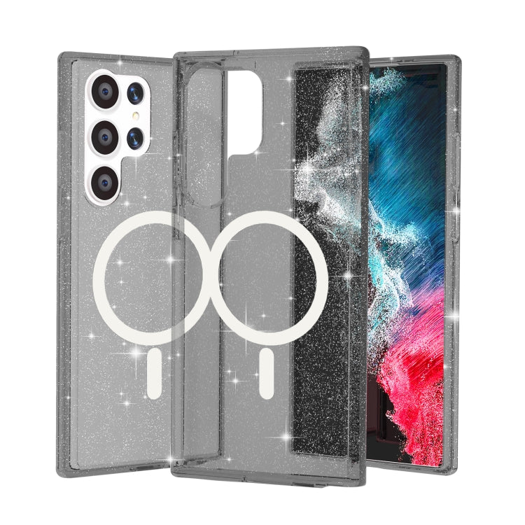 For Samsung Galaxy S24 Ultra 5G Terminator Style Glitter Powder MagSafe Magnetic Phone Case(Black) - Galaxy S24 Ultra 5G Cases by PMC TechLife | Online Shopping South Africa | PMC TechLife