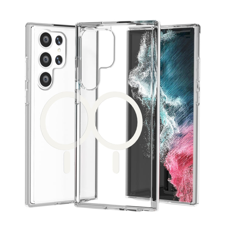 For Samsung Galaxy S24 Ultra 5G Terminator Style Glitter Powder MagSafe Magnetic Phone Case(Transparent) - Galaxy S24 Ultra 5G Cases by PMC TechLife | Online Shopping South Africa | PMC TechLife