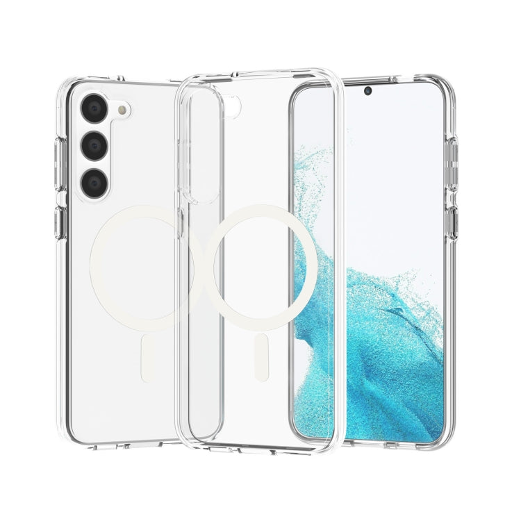 For Samsung Galaxy S24+ 5G Terminator Style Glitter Powder MagSafe Magnetic Phone Case(Transparent) - Galaxy S24+ 5G Cases by PMC TechLife | Online Shopping South Africa | PMC TechLife