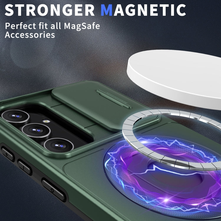 For Samsung Galaxy S23+ 5G Camshield MagSafe Ring Holder Armor Phone Case(Deep Green) - Galaxy S23+ 5G Cases by PMC TechLife | Online Shopping South Africa | PMC TechLife