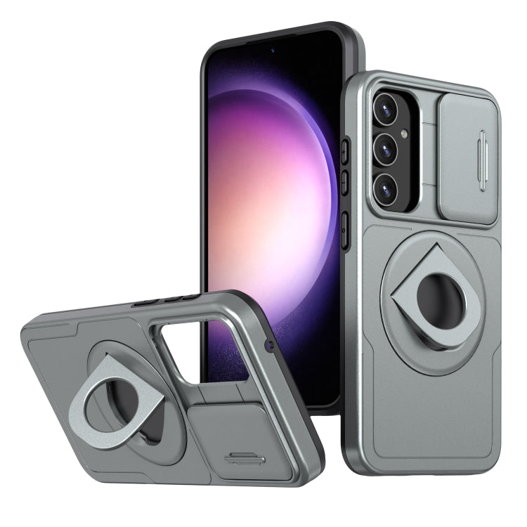 For Samsung Galaxy S23 5G Camshield MagSafe Ring Holder Armor Phone Case(Titanium Grey) - Galaxy S23 5G Cases by PMC TechLife | Online Shopping South Africa | PMC TechLife