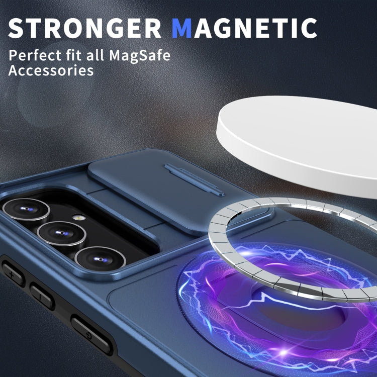 For Samsung Galaxy S22+ 5G Camshield MagSafe Ring Holder Armor Phone Case(Blue) - Galaxy S22+ 5G Cases by PMC TechLife | Online Shopping South Africa | PMC TechLife | Buy Now Pay Later Mobicred