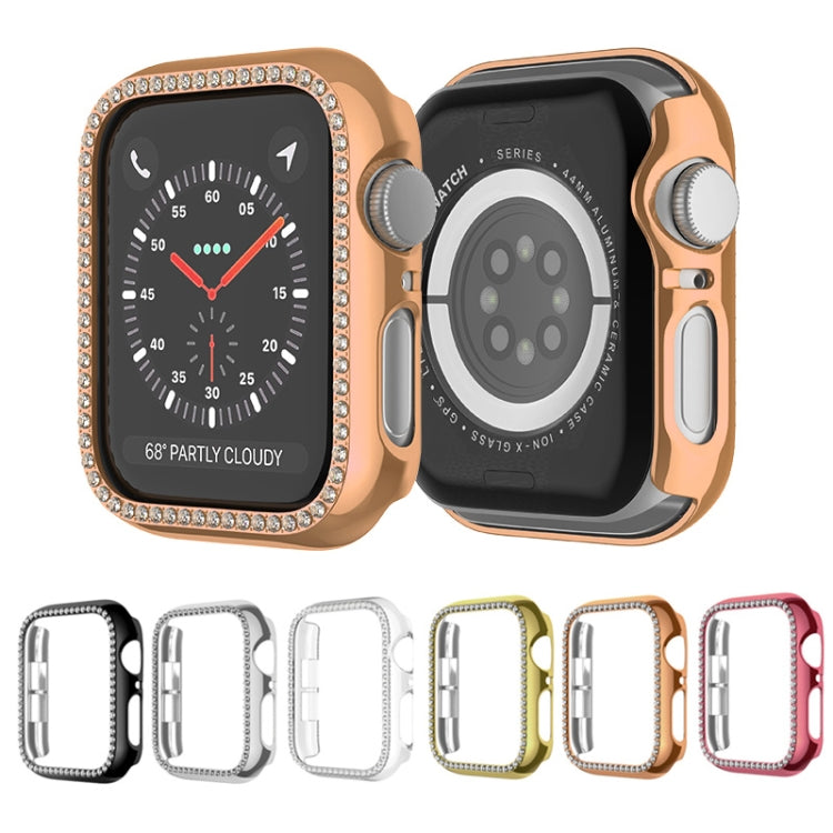 For Apple Watch Series 3 / 2 / 1 38mm Plating Row Diamond Hollow PC Watch Case(Rose Gold) - free shipping - PMC TechLife - Order now!