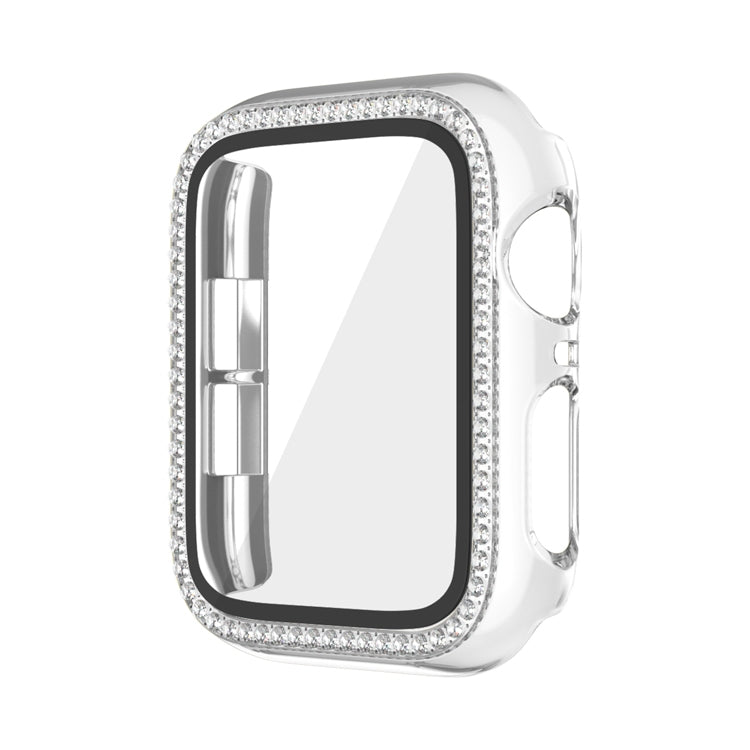 For Apple Watch Series 6 / 5 / 4 / SE 40mm Plating Row Diamond PC Watch Case with Film(Transparent) - free shipping - PMC TechLife - Order now!