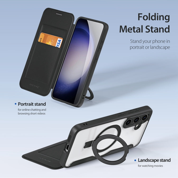 For Samsung Galaxy S24+ 5G DUX DUCIS Skin X Pro Series Magsafe Ring Holder Leather Phone Case(Black) - Galaxy S24+ 5G Cases by DUX DUCIS | Online Shopping South Africa | PMC TechLife | Buy Now Pay Later Mobicred