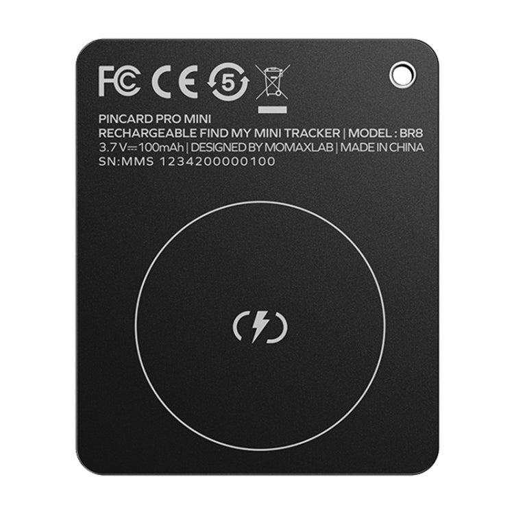 MOMAX PINCARD BR8 Card Wireless Charging Positioning Anti-lost Device(Black) - free shipping - PMC TechLife - Order now!