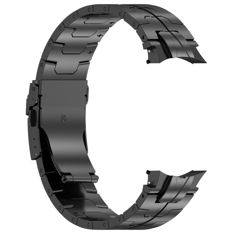 For Samsung Galaxy Watch 6 / 6 Classic Button Style Stainless Steel Watch Band(Black) - free shipping - PMC TechLife - Order now!