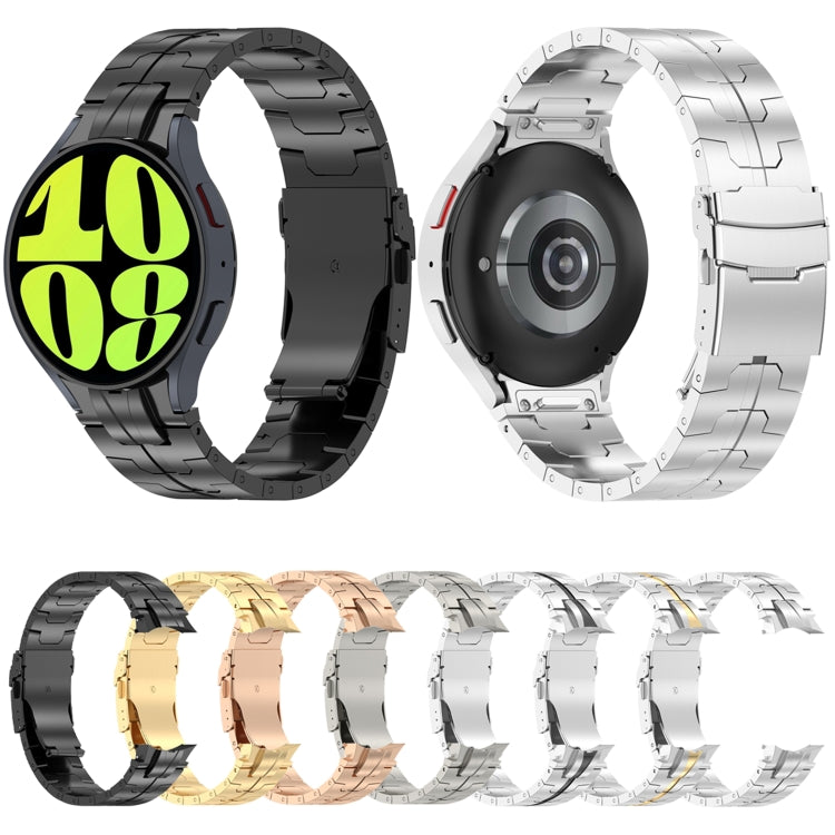 For Samsung Galaxy Watch 6 / 6 Classic Button Style Stainless Steel Watch Band(Black) - free shipping - PMC TechLife - Order now!