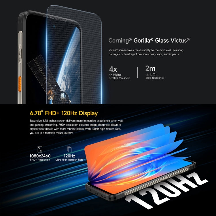 Ulefone Armor 23 Ultra Rugged Phone, 12GB+512GB, 6.78 inch Android 13 MediaTek Dimensity 8020 Octa Core up to 2.6GHz, Network: 5G, NFC, OTG, Satellite Messaging(Umbra Orange) - free shipping - PMC TechLife - Order now!