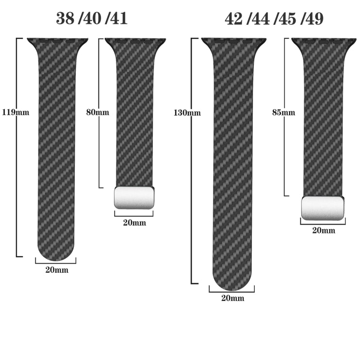 For Apple Watch Series 2 38mm Carbon Fiber Magnetic Silver Buckle Watch Band(Black Grey) - free shipping - PMC TechLife - Order now!