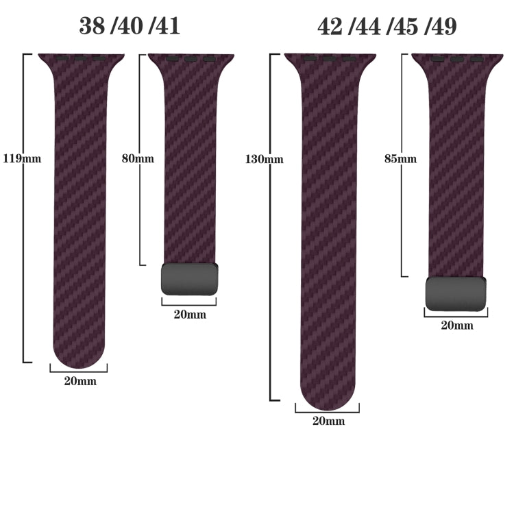 For Apple Watch Series 7 45mm Carbon Fiber Magnetic Black Buckle Watch Band(Purple Green) - free shipping - PMC TechLife - Order now!