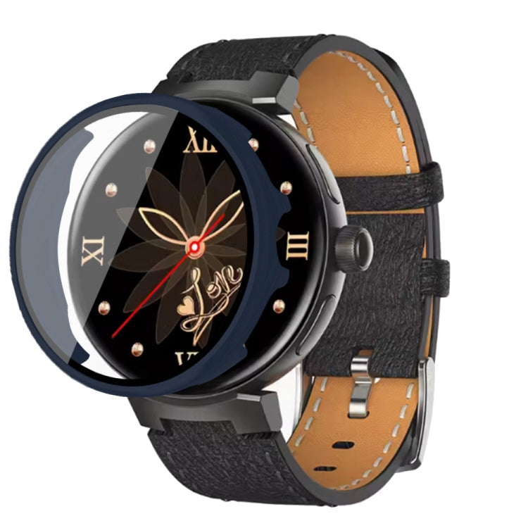 For Aigo GTV2 PC + Tempered Film Integrated Watch Protective Case(Midnight Blue) - Watch Case by PMC TechLife | Online Shopping South Africa | PMC TechLife