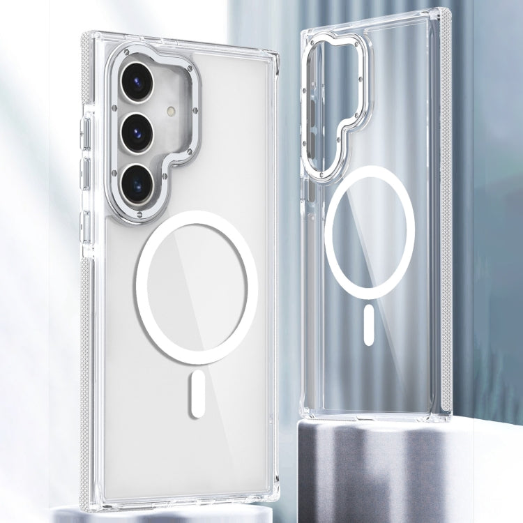 For Samsung Galaxy S24 5G Dual-Color Clear Acrylic Hybrid TPU MagSafe Phone Case(Transparent) - Galaxy S24 5G Cases by PMC TechLife | Online Shopping South Africa | PMC TechLife