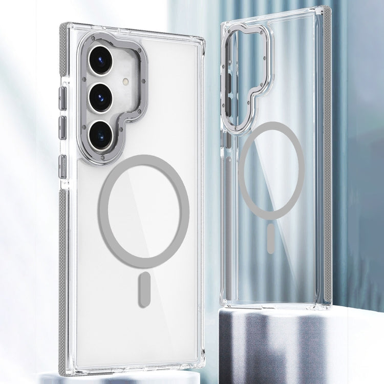 For Samsung Galaxy S24+ 5G Dual-Color Clear Acrylic Hybrid TPU MagSafe Phone Case(Grey) - Galaxy S24+ 5G Cases by PMC TechLife | Online Shopping South Africa | PMC TechLife