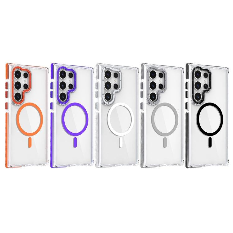 For Samsung Galaxy S24+ 5G Dual-Color Clear Acrylic Hybrid TPU MagSafe Phone Case(Black) - Galaxy S24+ 5G Cases by PMC TechLife | Online Shopping South Africa | PMC TechLife