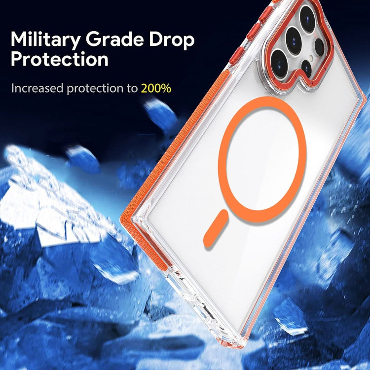 For Samsung Galaxy S24+ 5G Dual-Color Clear Acrylic Hybrid TPU MagSafe Phone Case(Black) - Galaxy S24+ 5G Cases by PMC TechLife | Online Shopping South Africa | PMC TechLife