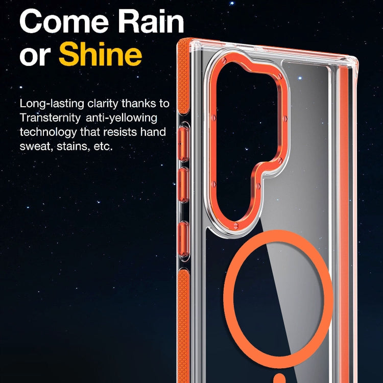 For Samsung Galaxy S24 5G Dual-Color Clear Acrylic Hybrid TPU MagSafe Phone Case(Black) - Galaxy S24 5G Cases by PMC TechLife | Online Shopping South Africa | PMC TechLife | Buy Now Pay Later Mobicred