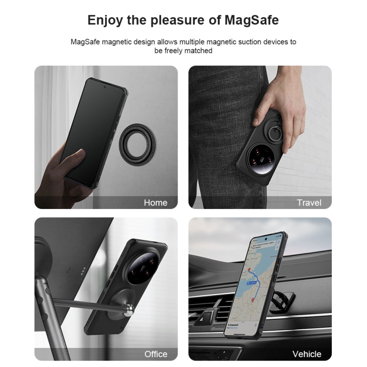 For Xiaomi 14 Ultra NILLKIN Super Frosted Shield Pro MagSafe Magnetic Phone Case(Black) - 14 Ultra Cases by NILLKIN | Online Shopping South Africa | PMC TechLife | Buy Now Pay Later Mobicred