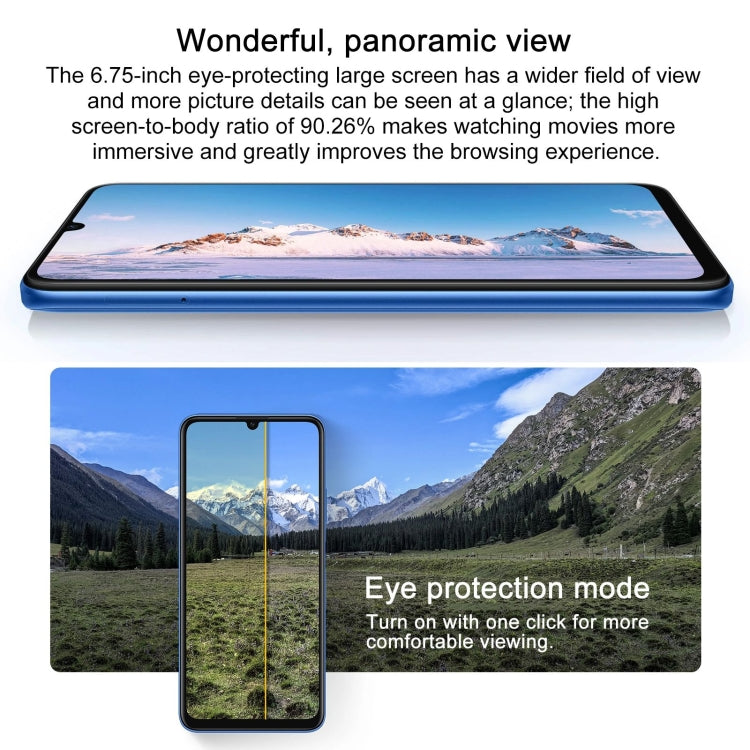 HUAWEI Enjoy 70z, 8GB+256GB, Side Fingerprint Identification, 6.75 inch HarmonyOS 4.0 Octa Core 2.4GHz, Network: 4G, Not Support Google Play(Blue) - free shipping - PMC TechLife - Order now!