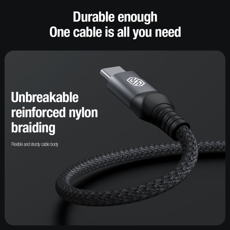 Nillkin Swift Pro 1m 3 in 1 USB to 8 Pin + Type-C + Micro USB Fast Charging Cable(Black) - Multifunction Cable by NILLKIN | Online Shopping South Africa | PMC TechLife
