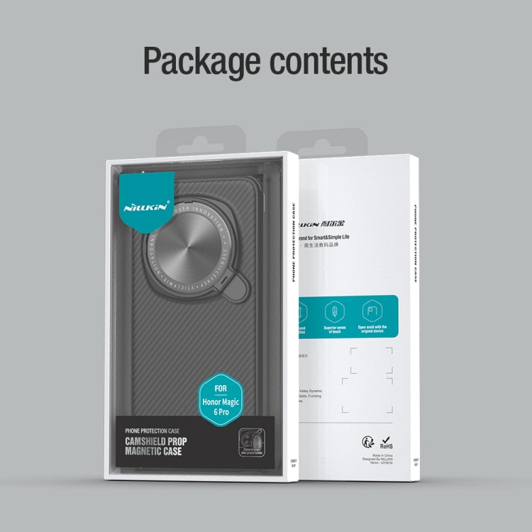 For Honor Magic6 Pro NILLKIN CamShield Prop MagSafe Magnetic PC Phone Case(Black) - Honor Cases by NILLKIN | Online Shopping South Africa | PMC TechLife | Buy Now Pay Later Mobicred