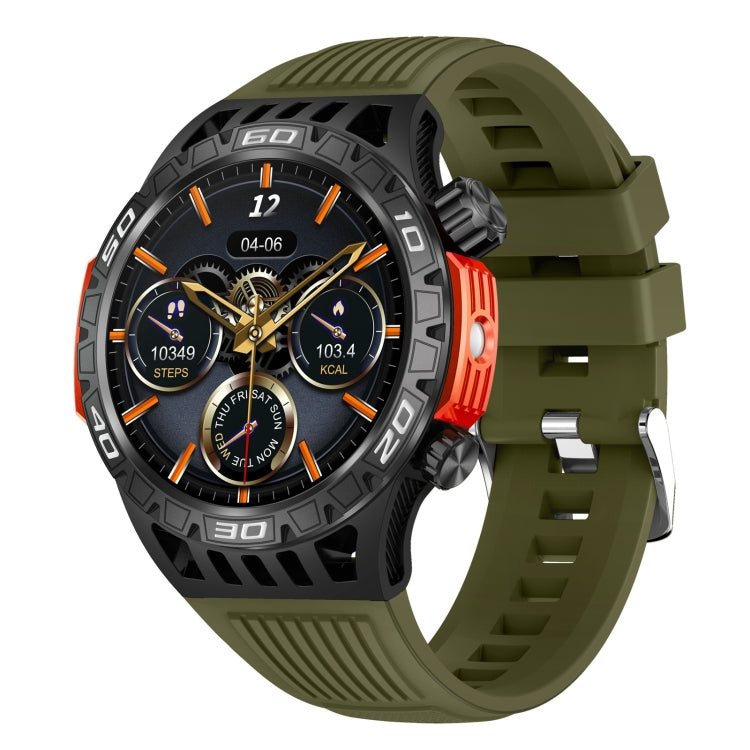 HT22 1.46 inch Smart Sport Watch, Support Bluetooth Call / Sleep / Heart Rate / Blood Pressure Health Monitor(Black Green) - Smart Watches by PMC TechLife | Online Shopping South Africa | PMC TechLife