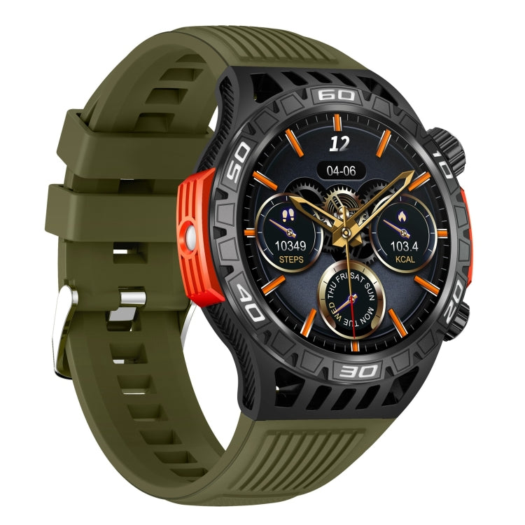 HT22 1.46 inch Smart Sport Watch, Support Bluetooth Call / Sleep / Heart Rate / Blood Pressure Health Monitor(Black Green) - Smart Watches by PMC TechLife | Online Shopping South Africa | PMC TechLife