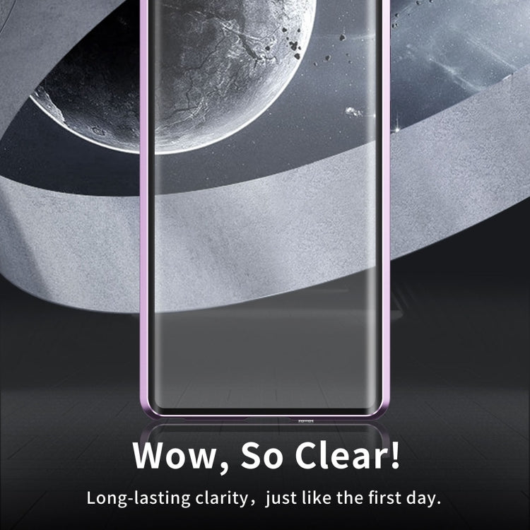 For Samsung Galaxy S23 Ultra 5G MagSafe Magnetic HD Frosted Tempered Glass Holder Phone Case(Purple) - Galaxy S23 Ultra 5G Cases by PMC TechLife | Online Shopping South Africa | PMC TechLife