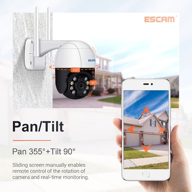 ESCAM QF518 5MP Smart WiFi IP Camera, Support AI Humanoid Detection / Auto Tracking / Dual Light Night Vision / Cloud Storage / Two Way Audio / TF Card, Plug:EU Plug(White) - free shipping - PMC TechLife - Order now!