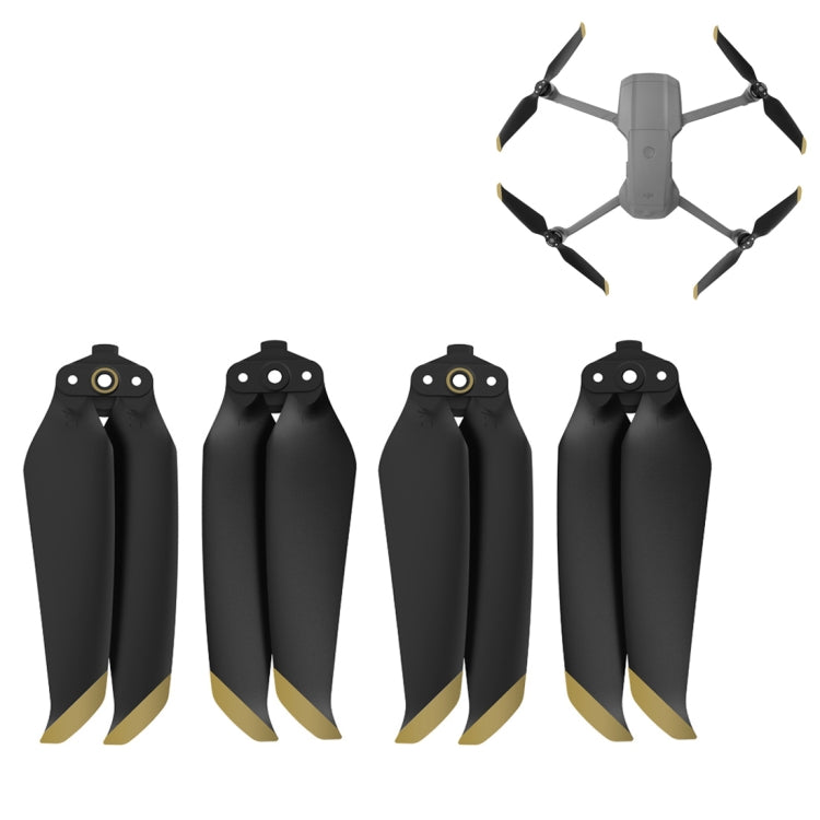 2 Pairs Sunnylife 7238F-2 For DJI Mavic Air 2 / Air 2S Low Noise Quick-release Propellers(Gold) - DIY Propeller by Sunnylife | Online Shopping South Africa | PMC TechLife