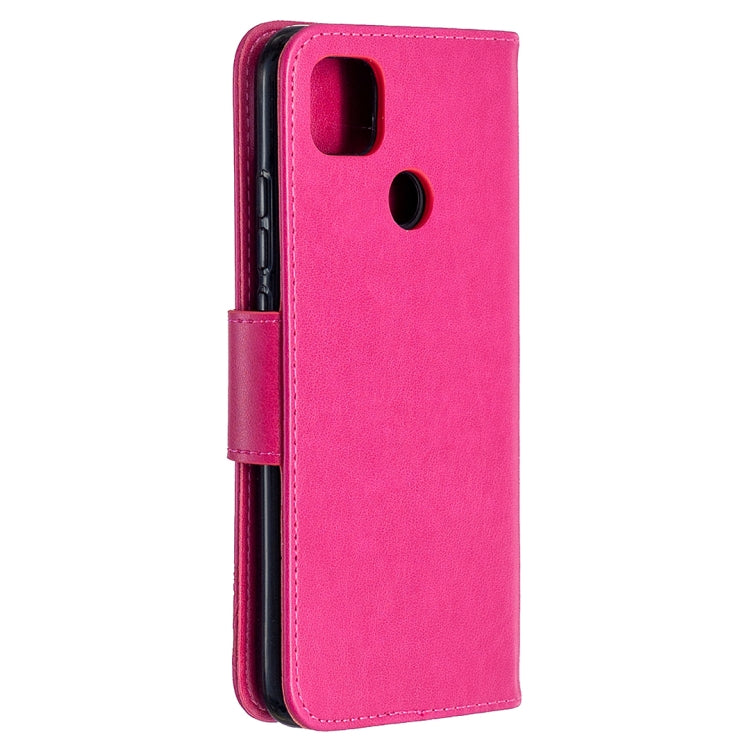 For Xiaomi Redmi 9C Two Butterflies Embossing Pattern Horizontal Flip Leather Case with Holder & Card Slot & Wallet & Lanyard(Rose Red) - free shipping - PMC TechLife - Order now!