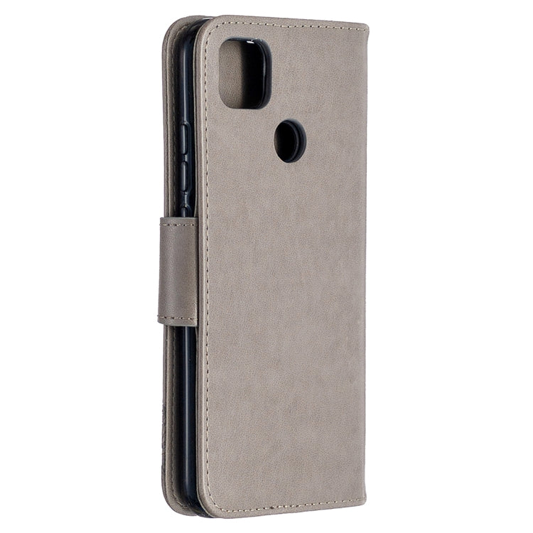 For Xiaomi Redmi 9C Two Butterflies Embossing Pattern Horizontal Flip Leather Case with Holder & Card Slot & Wallet & Lanyard(Grey) - free shipping - PMC TechLife - Order now!