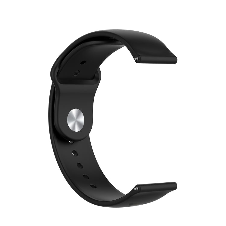 Compatible with Garmin Vivomove 3s / 4s 18mm Reverse Buckle Silicone Watch Band, Size: Small Code(Black) - Watch Bands by PMC TechLife | Online Shopping South Africa | PMC TechLife | Buy Now Pay Later Mobicred