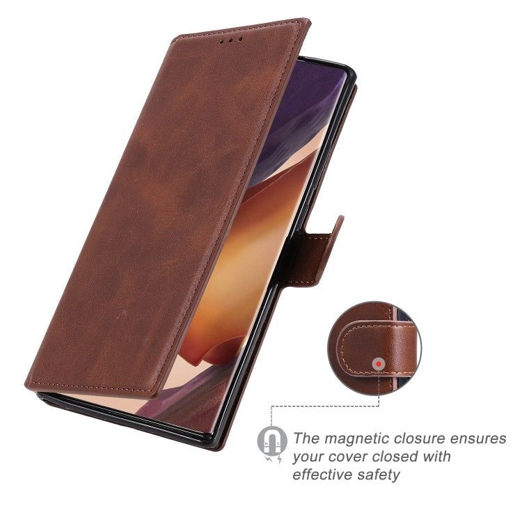 For Samsung Galaxy Note 20 Ultra Classic Calf Texture PU + TPU Horizontal Flip Leather Case, with Holder & Card Slots & Wallet(Brown) - free shipping - PMC TechLife - Order now!