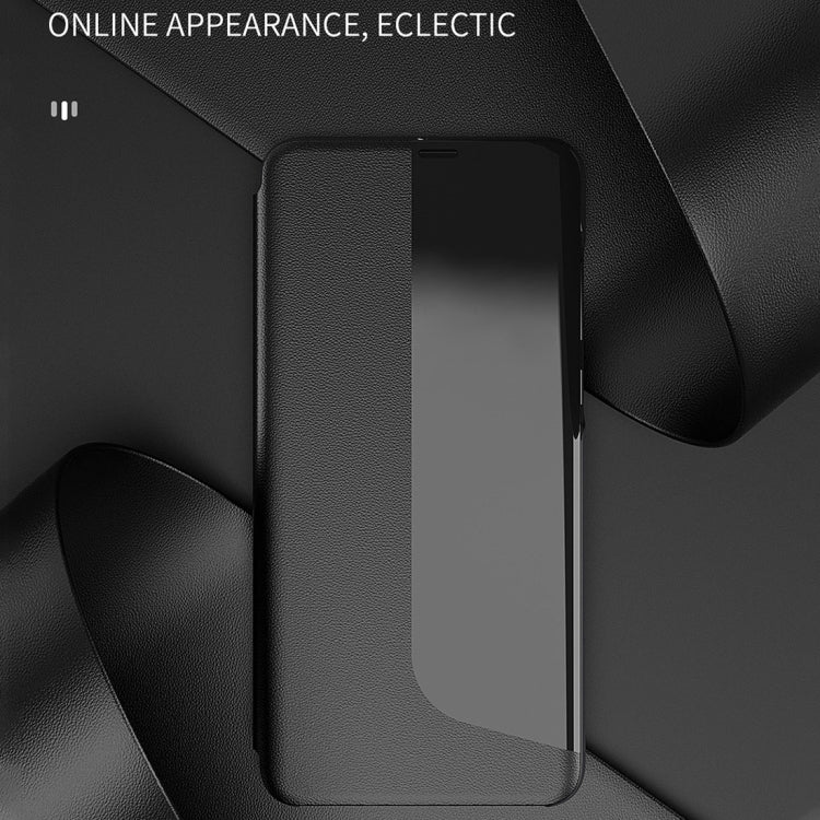 For Huawei Mate 20 Pro Side Display Shockproof Horizontal Flip Leather Case with Holder & Call Answering Function & Sleep / Wake-up(Black) - Huawei Cases by PMC TechLife | Online Shopping South Africa | PMC TechLife