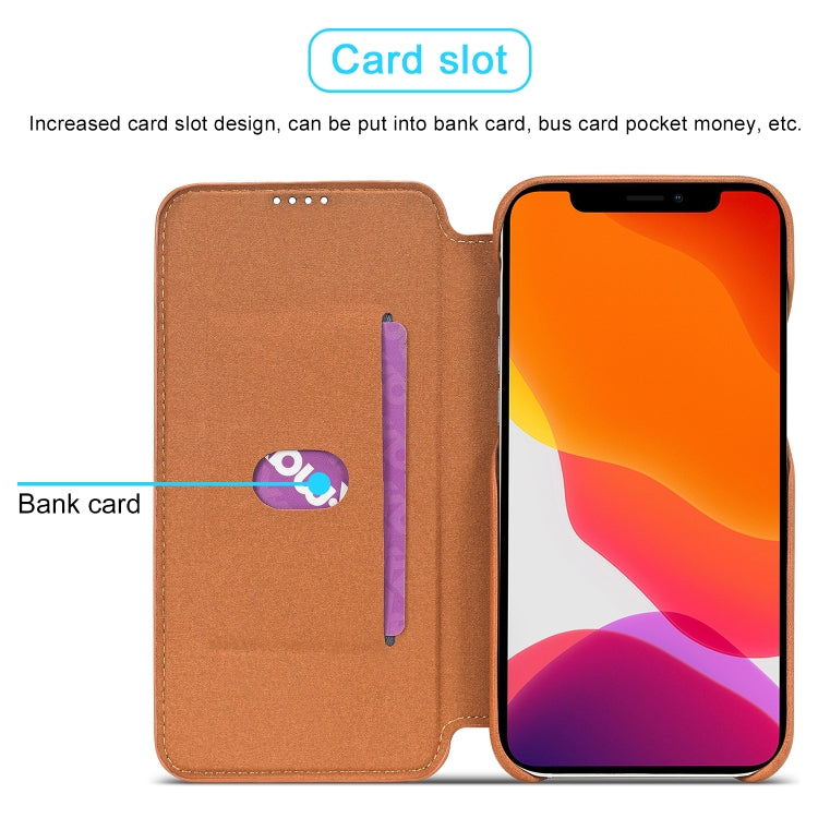 For iPhone 12 Pro Max LC.IMEEKE Hon Ancient Series Horizontal Flip Leather Case with Holder & Card Slot(Brown) - iPhone 12 Pro Max Cases by LC.IMEEKE | Online Shopping South Africa | PMC TechLife | Buy Now Pay Later Mobicred