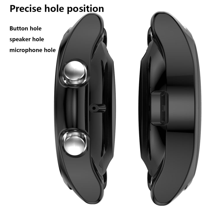 For Samsung Galaxy Watch 3 41mm Electroplating Hollow Half-pack TPU Protective Case(Black) - Watch Cases by ENKAY | Online Shopping South Africa | PMC TechLife | Buy Now Pay Later Mobicred