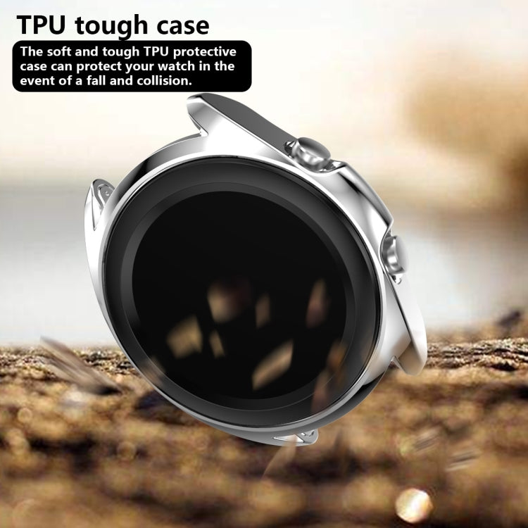 For Samsung Galaxy Watch 3 41mm Electroplating Hollow Half-pack TPU Protective Case(Silver) - Watch Cases by ENKAY | Online Shopping South Africa | PMC TechLife | Buy Now Pay Later Mobicred