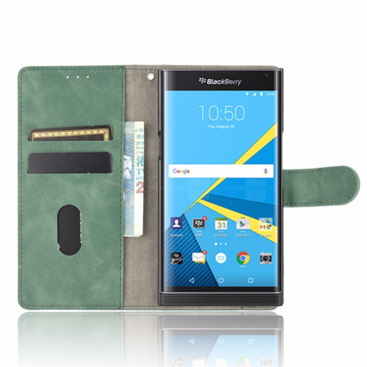 For BlackBerry Priv Solid Color Skin Feel Magnetic Buckle Horizontal Flip Calf Texture PU Leather Case with Holder & Card Slots & Wallet(Green) - More Brand by PMC TechLife | Online Shopping South Africa | PMC TechLife | Buy Now Pay Later Mobicred