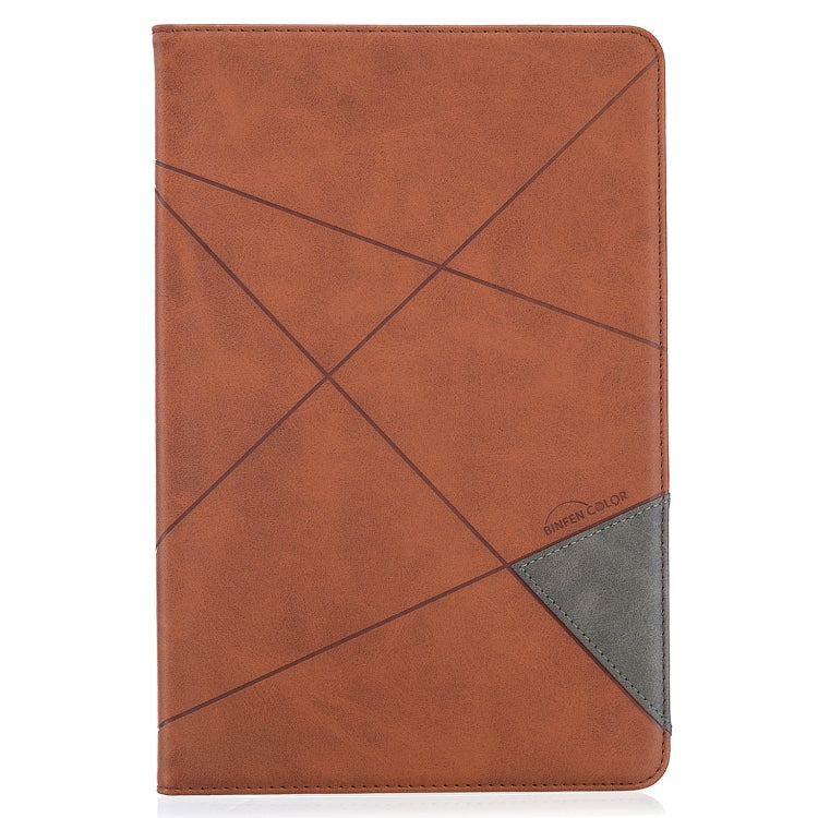For Samsung Galaxy Tab S8 / Galaxy Tab S7 T870 Rhombus Texture Horizontal Flip Magnetic Leather Case with Holder & Card Slots(Brown) - free shipping - PMC TechLife - Order now!