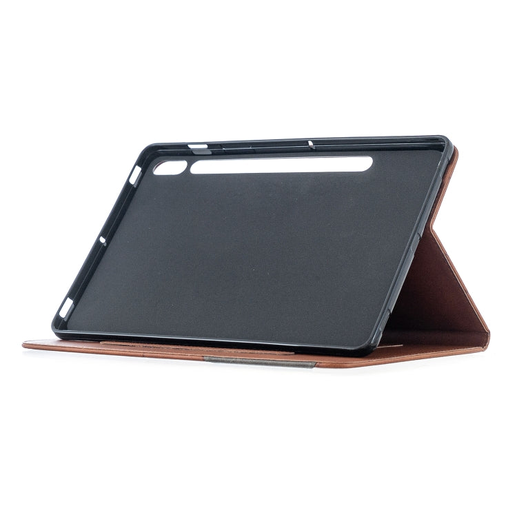 For Samsung Galaxy Tab S8 / Galaxy Tab S7 T870 Rhombus Texture Horizontal Flip Magnetic Leather Case with Holder & Card Slots(Brown) - free shipping - PMC TechLife - Order now!