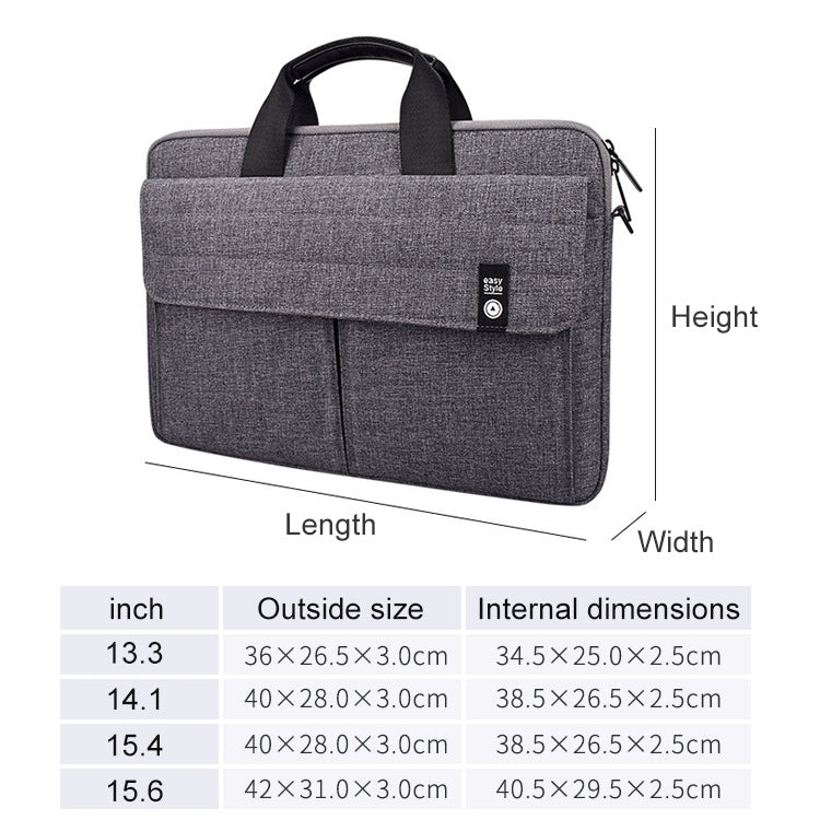 ST08 Handheld Briefcase Carrying Storage Bag without Shoulder Strap for 13.3 inch Laptop(Grey) - 13.3 inch by PMC TechLife | Online Shopping South Africa | PMC TechLife | Buy Now Pay Later Mobicred