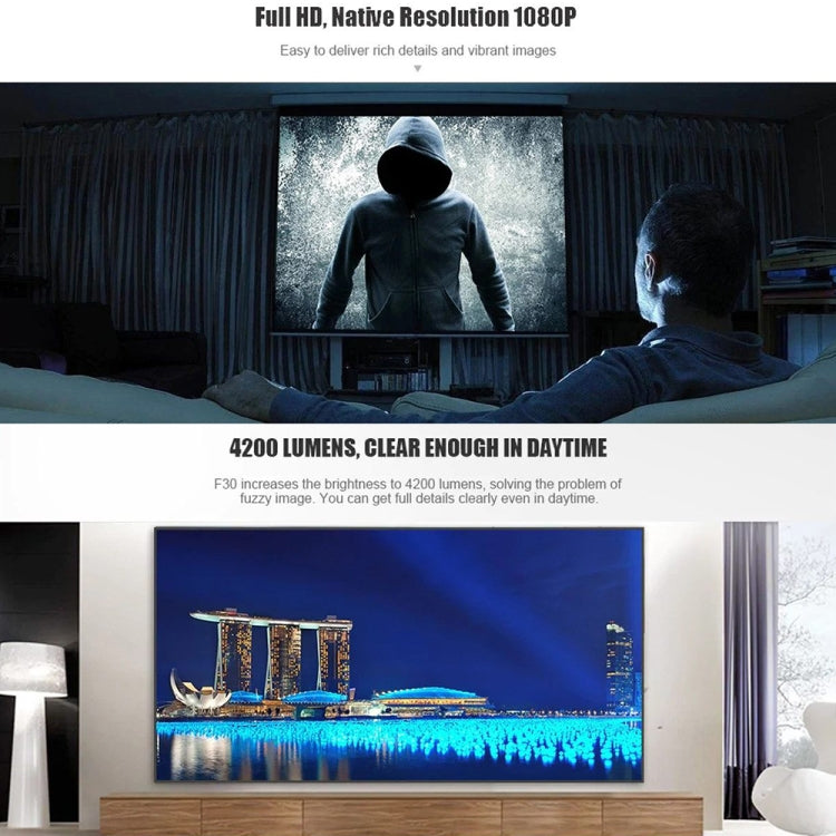 VIVIBRIGHT F30UP 1920x1080 4200 Lumens Portable Home Theater Wireless Smart Projector, Android Version - LED Projector by VIVIBRIGHT | Online Shopping South Africa | PMC TechLife