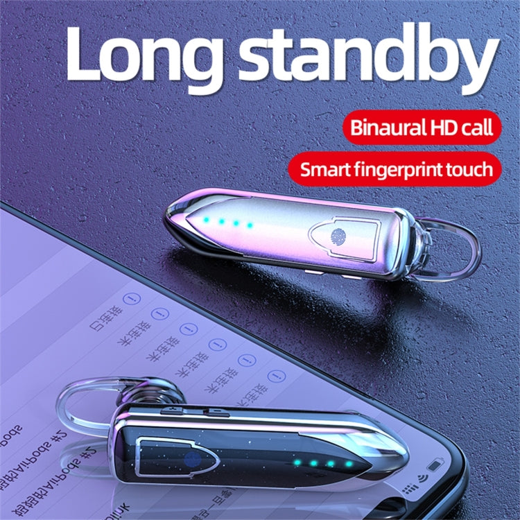 ME-3 Bluetooth 5.0 Business Style Touch Switch Bluetooth Earphone(Purple) - Bluetooth Earphone by PMC TechLife | Online Shopping South Africa | PMC TechLife