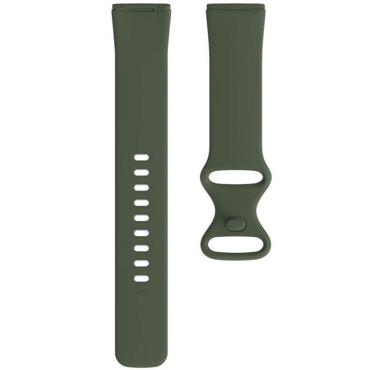 For Fitbit Versa 4 / Versa 3 / Sense 2 / Sense Silicone Watch Band, Size: L(Dark Green) - Watch Bands by PMC TechLife | Online Shopping South Africa | PMC TechLife | Buy Now Pay Later Mobicred