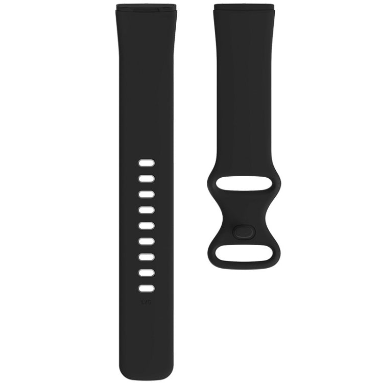 For Fitbit Versa 4 / Versa 3 / Sense 2 / Sense Silicone Watch Band, Size: L(Black) - Watch Bands by PMC TechLife | Online Shopping South Africa | PMC TechLife | Buy Now Pay Later Mobicred